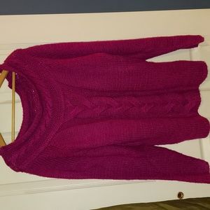 Ee:some long sleeve pullover fuchsia sweater S/M
